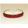 Image 1 : Zuni Sterling Silver Inlay Coral Cuff Bracelet