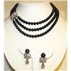 Image 1 : Elizabeth Taylor Designer Faux Black Pearl Set