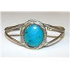 Image 1 : Navajo Sterling Silver Bisbee Turquoise Bracelet