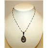 Image 1 : Sterling 925 White Buffalo Turquoise Pendant Necklace