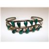 Image 1 : Mexican Sterling Silver Taxco 925 Malachite Cuff Bracelet