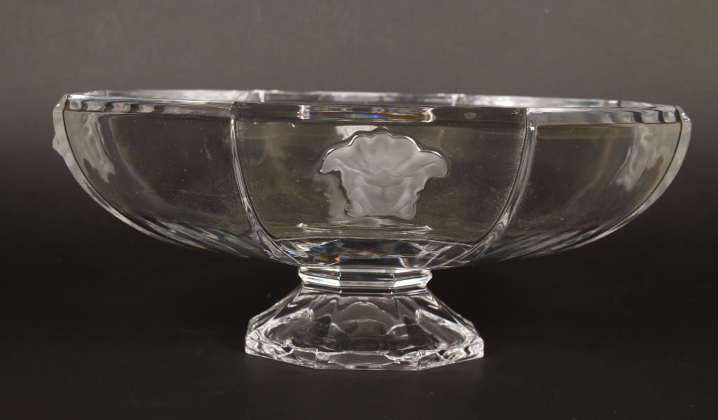 Versace Rosenthal Crystal Medusa Centerpiece Bowl