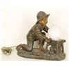 Image 1 : Antique Bronze Statue Lamp