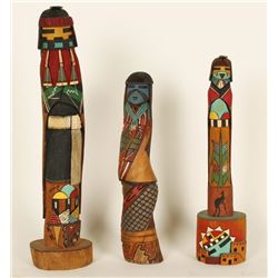Lot of 3 High Quality Kachina Dolls