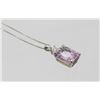 Image 3 : Kunzite & Diamond Pendant