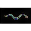 Image 2 : Native American Turquoise & Lapis Snake Brooch