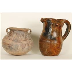 Pre-Columbian Bowl & Pitcher