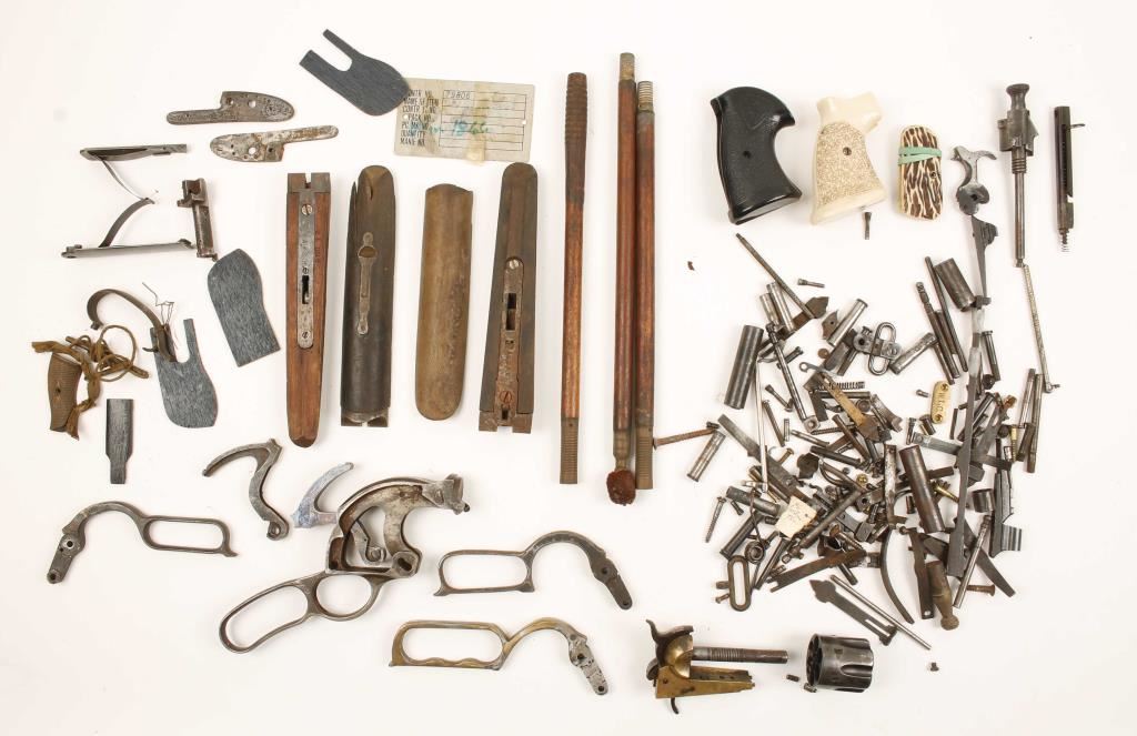 Large Lot of Antique Gun Parts