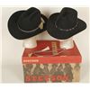 Image 1 : Lot of 2 Black Cowboy Hats With Hatbands