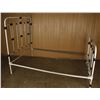 Image 1 : Antique Wrought Iron Black & White Bed Frame