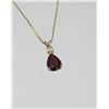 Image 1 : Pretty Pear Shaped Ruby & Diamond Pendant