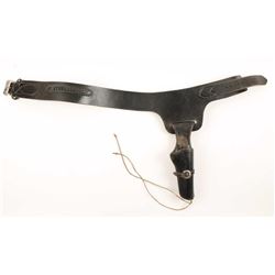 Black Leather Single Holster Rig