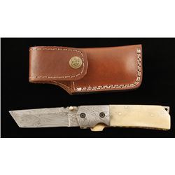 Damascus Steel Folding Knife