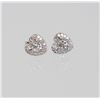 Image 1 : Pair of Brilliant Heart Shaped Diamond Earrings