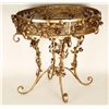 Image 2 : Gold Metal Table with Roses