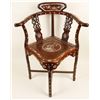 Image 2 : Rosewood Mother of Pearl Inlaid Chair