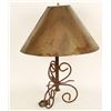 Image 1 : Metal Shade Lamp with Geometric Design
