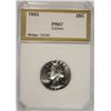 Image 1 : 1953 WASHINGTON QUARTER PCI PR-67 CAMEO
