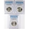 Image 1 : 1957-D, 1959-D & 1963 FRANKLIN HALF DOLLARS, PCGS MS-64