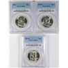 Image 1 : 1959-D, 1962-D & 1963 FRANKLIN HALF DOLLARS, PCGS MS-64