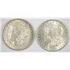 Image 1 : MORGAN SILVER DOLLARS: 1881 AU & 1889 MS-62