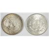 Image 2 : MORGAN SILVER DOLLARS: 1881 AU & 1889 MS-62