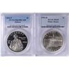 Image 1 : COMMEM DOLLARS: 1992-D WHITE HOUSE, PCGS MS-69 & 2004-P EDISON PCGS PR-69 DCAM
