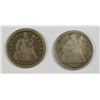 Image 1 : 1853 & 1883 SEATED DIMES