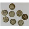 Image 1 : (8) BARBER DIMES (07, 08, 10, 11, 12, 14, 14-D, 16)