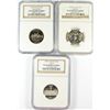 Image 1 : (3) SLABBED PROOF WASHINGTON STATEHOOD QUARTERS (GA, NJ, UT SILVER) NGC GRADED