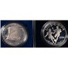 Image 1 : PROOF COMMEM SILVER DOLLARS: 1987 CONSTITUTION & 1994 WORLD CUP IN VELVET BOXES