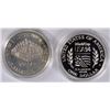 Image 2 : PROOF COMMEM SILVER DOLLARS: 1987 CONSTITUTION & 1994 WORLD CUP IN VELVET BOXES