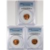Image 1 : 3 1947-S LINCOLN CENTS PCGS MS-66 RD