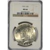 Image 1 : 1923 PEACE SILVER DOLLAR, NGC MS-66 TOUGH!
