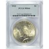 Image 1 : 1922 PEACE DOLLAR PCGS MS-64