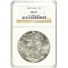 Image 1 : 1987 SILVER AMERICAN EAGLE NGC MS-69