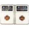 Image 2 : LOT OF ( 2 ) 1962 LINCOLN CENTS, NGC PROOF-68 RED
