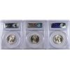 Image 2 : 1947 P,D & S WASHINGTON QUARTERS, ALL PCGS MS-65