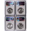 Image 2 : LOT OF (4 ) 1958-D HALF DOLLARS, NGC MS-64 FBL TOUGH!