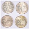 Image 2 : (4) BU ROOSEVELT DIMES (50, 51, 53-D, 54-D)