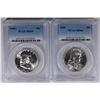 Image 1 : 1955 & 58 FRANKLIN HALF DOLLARS, PCGS MS-64