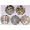 Image 1 : LOT OF 5 BAHAMAS SILVER $1.00 COINS NICE