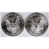 Image 2 : ( 2 ) UNC 1990 AMERICAN SILVER EAGLES