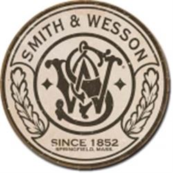 SMITH & WESSON ROUND METAL SIGN