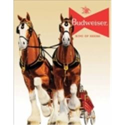 BUD CLYDESDALES TEAM METAL SIGN