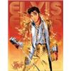 Image 1 : ELVIS GOLD FLAME METAL SIGN