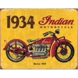 1934 INDIAN METAL SIGN