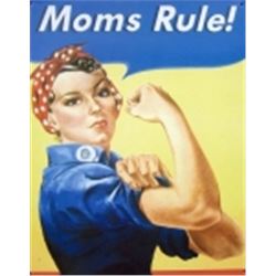 MOMS RULE METAL SIGN