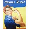 Image 1 : MOMS RULE METAL SIGN