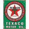 Image 1 : TEXACO OIL WEATHERED METAL SIGN